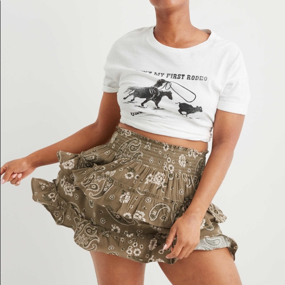 Aerie Ruffle Mini Skirt
